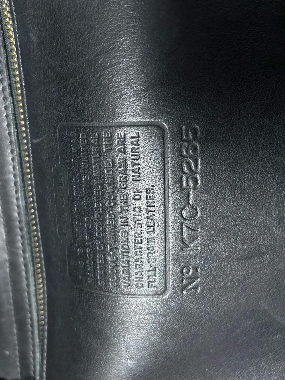 Vintage 1997 Coach 5285 Black Leather Messenger Briefcase Laptop Bag USA